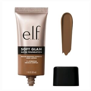 E.L.F. Soft Glam Satin Foundation Medium Building Coverage ~53 Deep Neutral *NEW